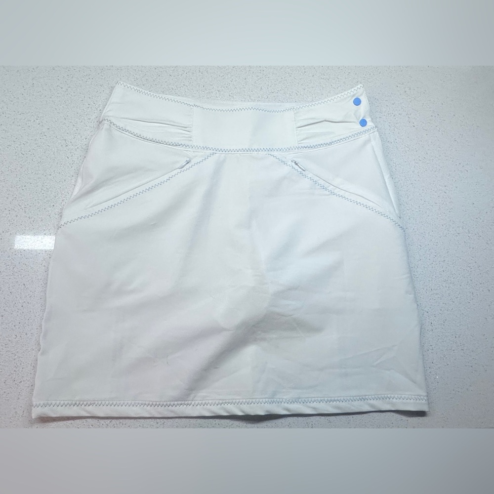 Antigua White Skort with Blue Accents